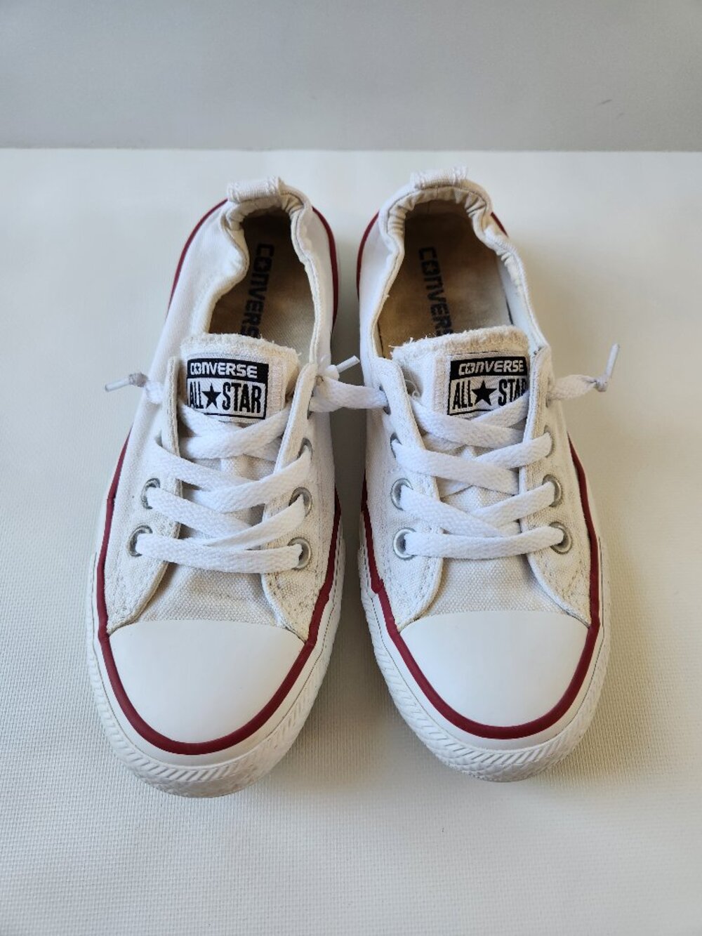 Converse Chuck Taylor All Star Shoreline White Slip On Sneakers Women’s 7